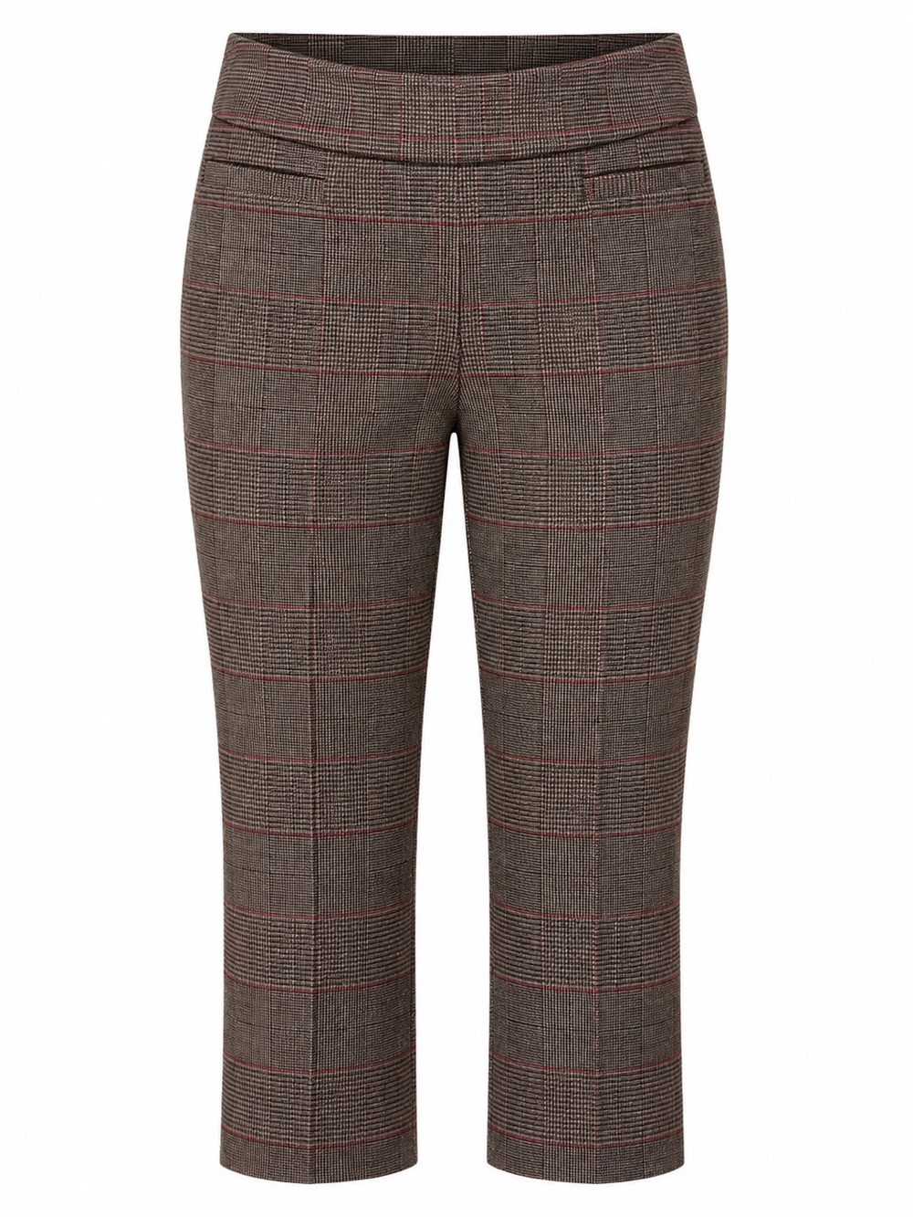 Briggs New York Brown Plaid Pants with Red Windowpane